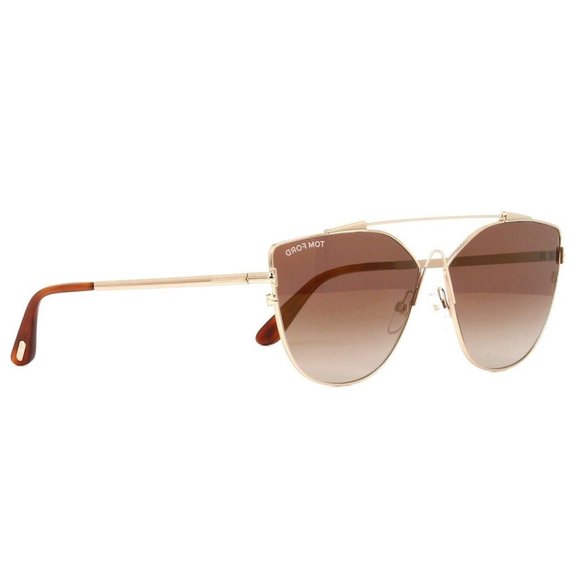 Tom Ford Cat Eye Style Brown Mirrored Lens.